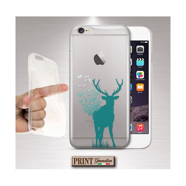 Cover - 'DEER butterflies trasp' cervo farfalle TRASPARENTE delicato patronus harry potter VIVO