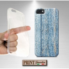 Cover - 'LEGNO MANDALA AZZURRO' EFFETTO LEGNO ELEGANTE RUSTICO VIVO