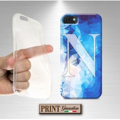 Cover - Tifoso città NAPOLI AZZURRO silicone morbido Samsung