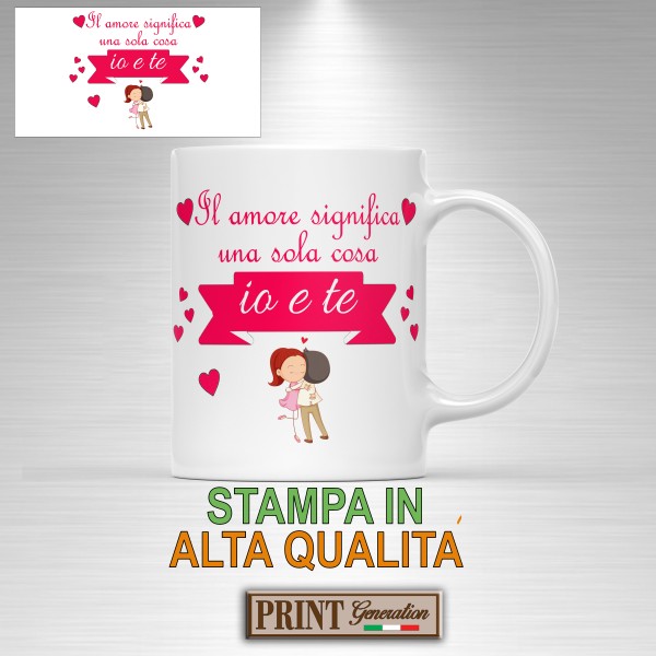 Tazza stampa alta qualità amore io te coppia insieme sempre love san valentino