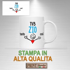 Tazza stampa alta qualità tvb zio famiglia regalo sorpresa festa