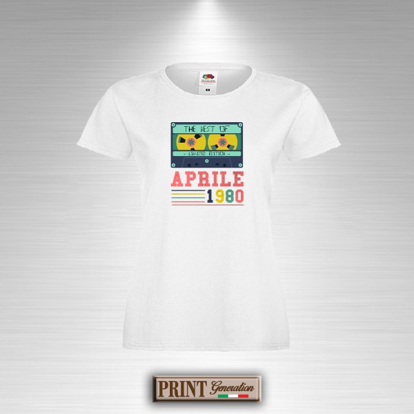 T-Shirt THE BEST OF PERSONALIZZATA  ANNO MESSE vintage retro musica regalo idea