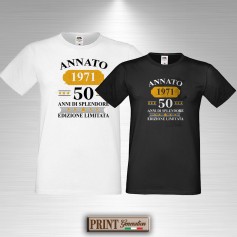 T-shirt PERSONALIZZATA annato compleanno ANNO data nascita vintage idea regalo