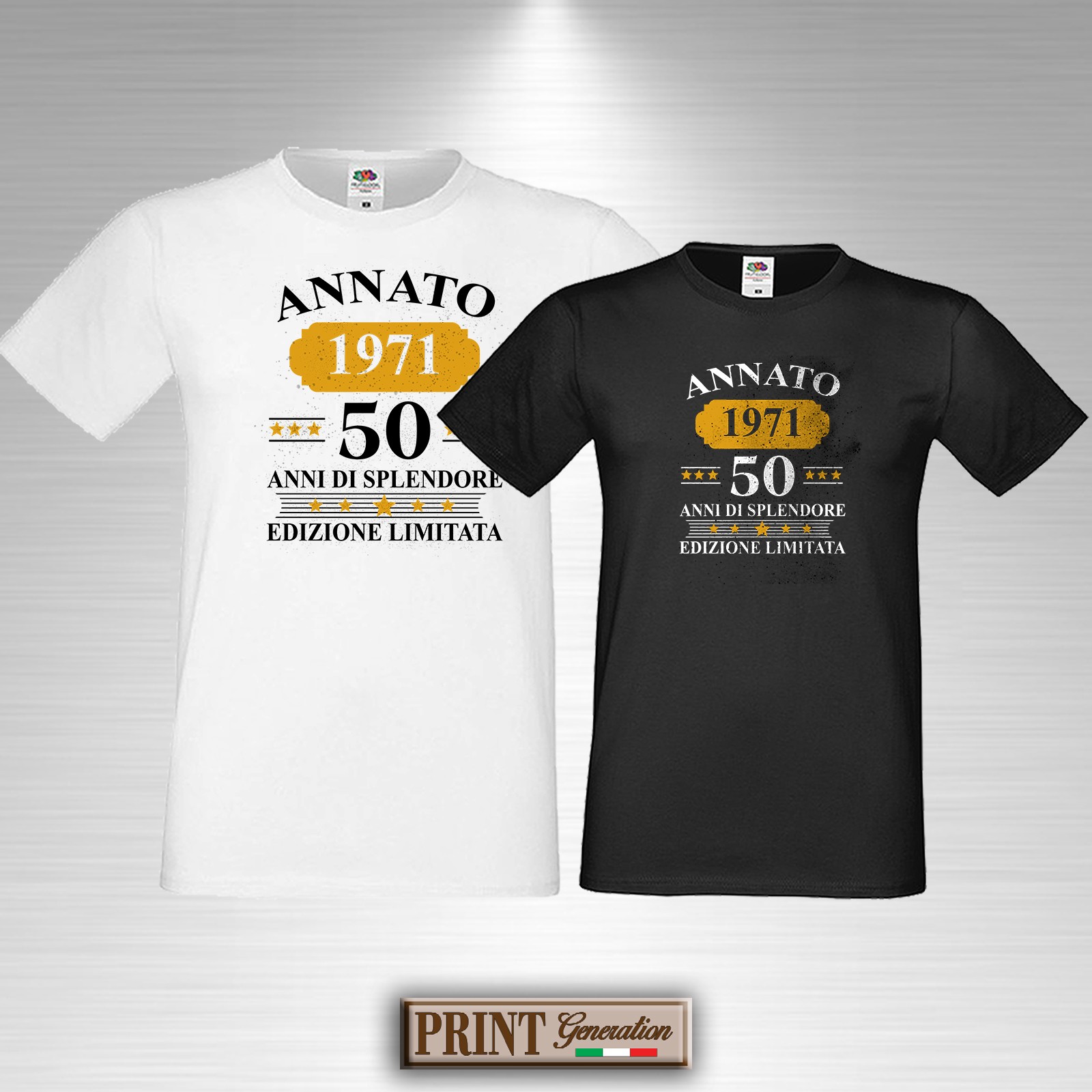 T-shirt PERSONALIZZATA annato compleanno ANNO data nascita vintage idea  regalo